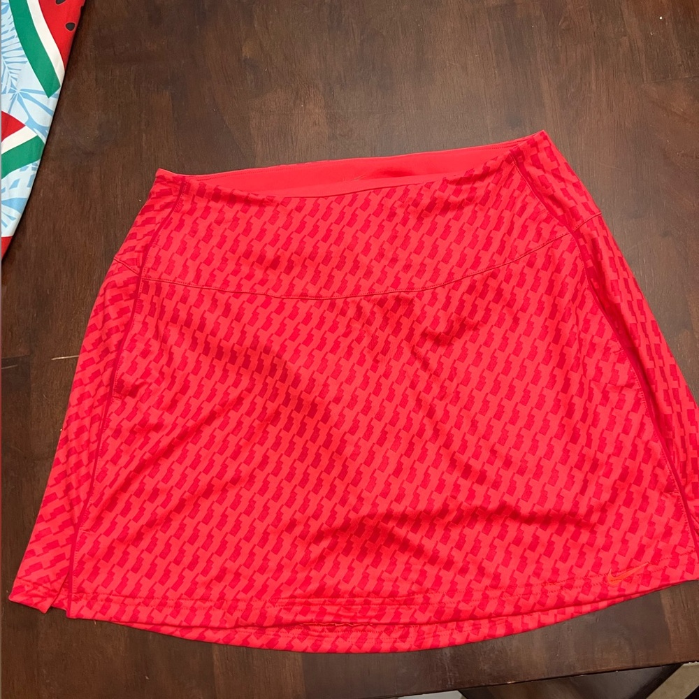 Nike Red Patterned golf Skirt